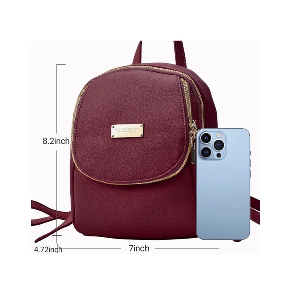 Mini Backpack Purse For Women, Small size Leather Backpacks For Lady Cute Walle - Picture 5 of 10